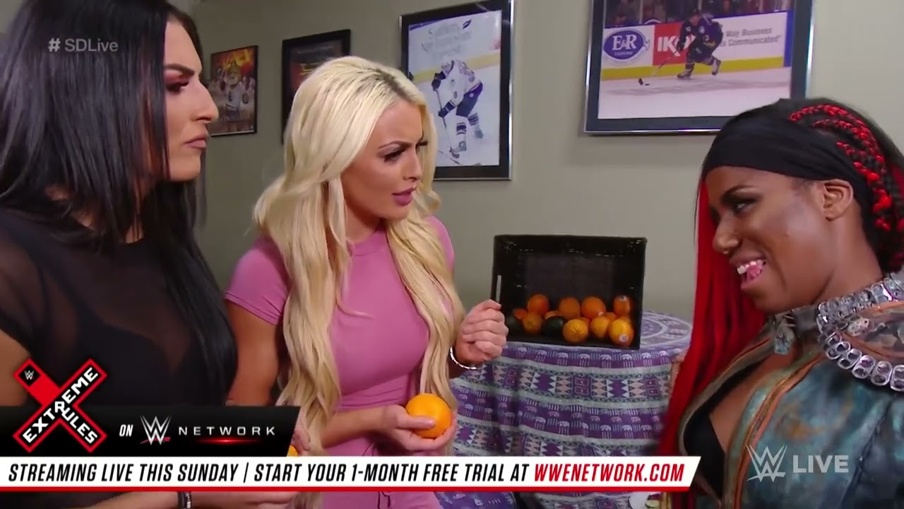 Ember Moon confronts Sonya Deville & Mandy Rose: SmackDown LIVE, July 09, 2019 backdrop