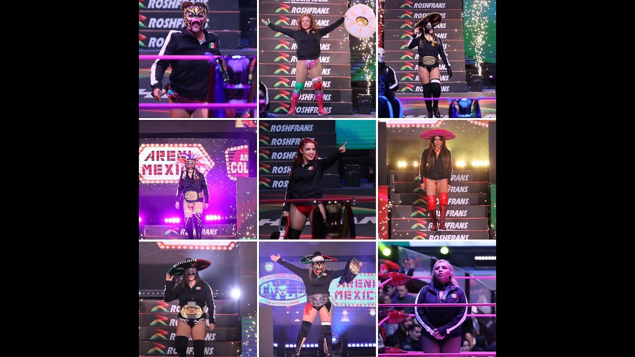 Reporte CMLL: El equipo de las mexicanas llegando al cuadrilátero de la majestuosa Arena México background