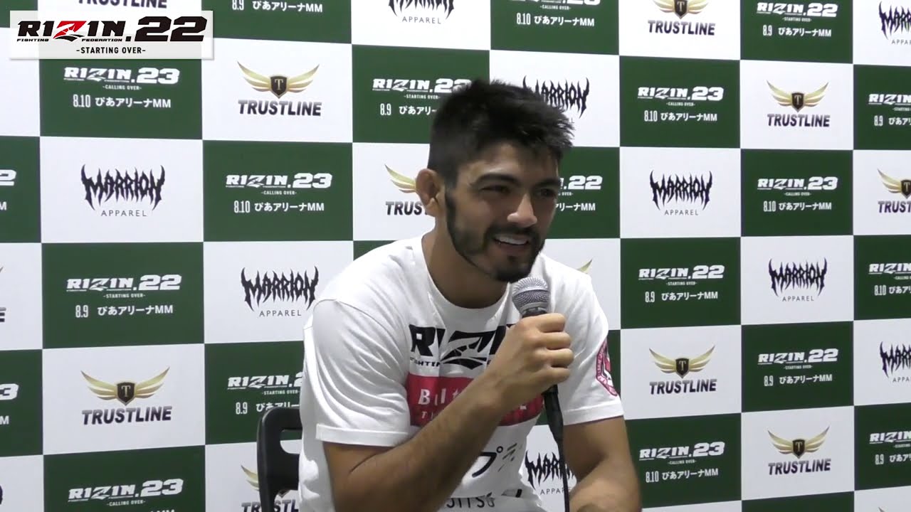 RIZIN.22 ホベルト・サトシ・ソウザ 試合後インタビュー background