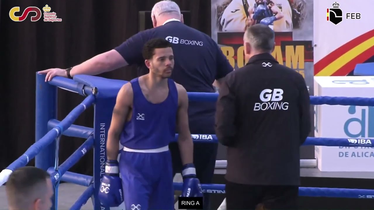 Ellis Trowbridge (ENG) vs. Armenio Reis (POR) Boxam Tournament 2025 SF's (51kg) backdrop