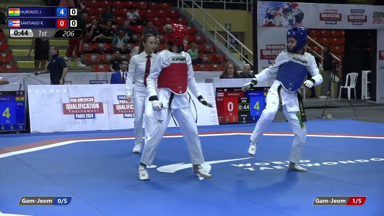 206 Round of 16 W 49kg BOL HURTADO J PUR SANTIAGO K