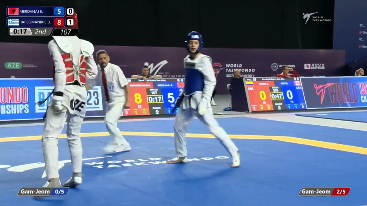 107 R64 Men 58kg ALB MERDANAJ E GRE RAPSOMANIKIS D