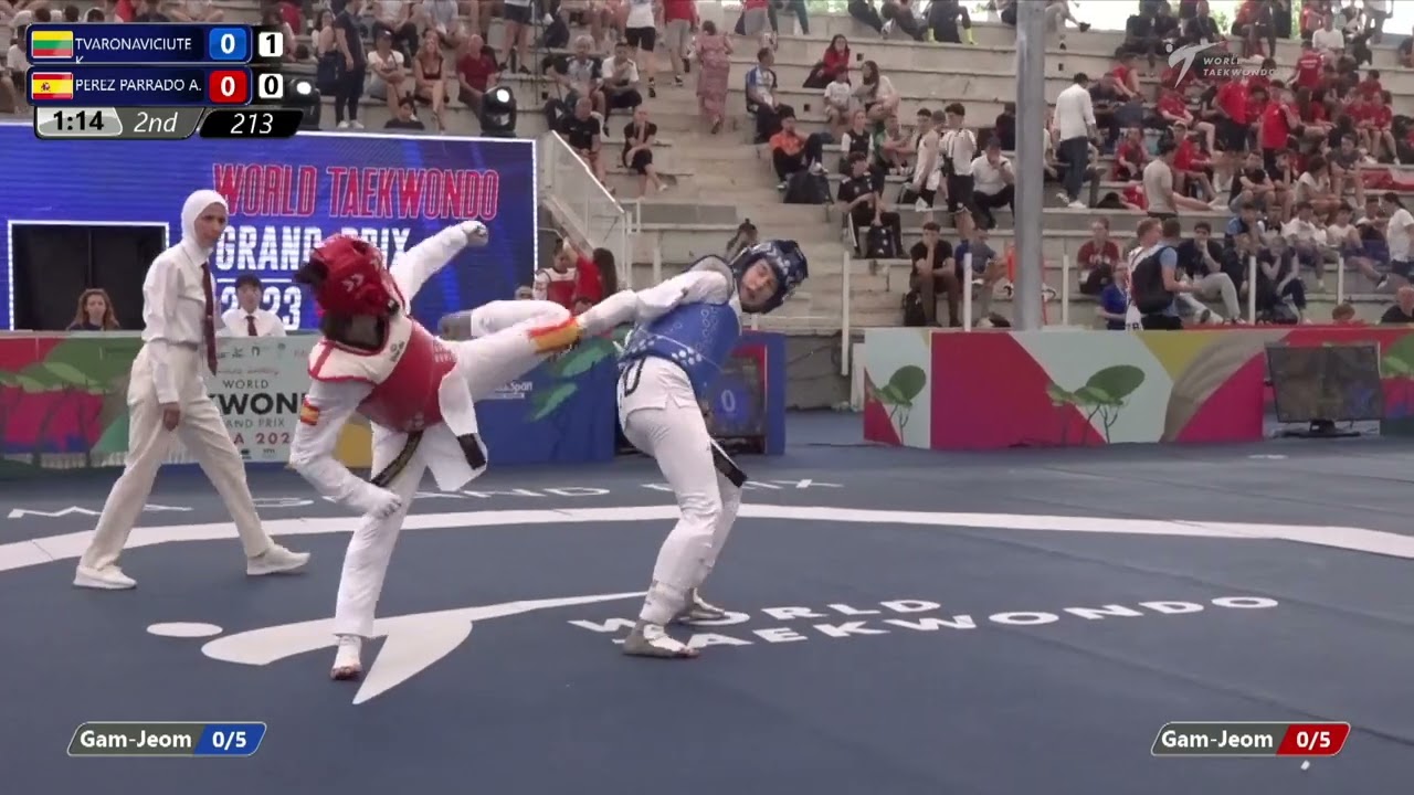 213 Round of 32 WOMEN W 57KG LTU TVARONAVICIUTE K ESP PEREZ PARRADO A