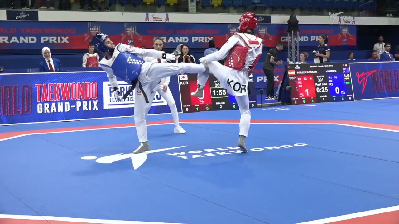201 R32 Women 57kg GRE KALTEKI Faidra KOR LEE Ahreum background