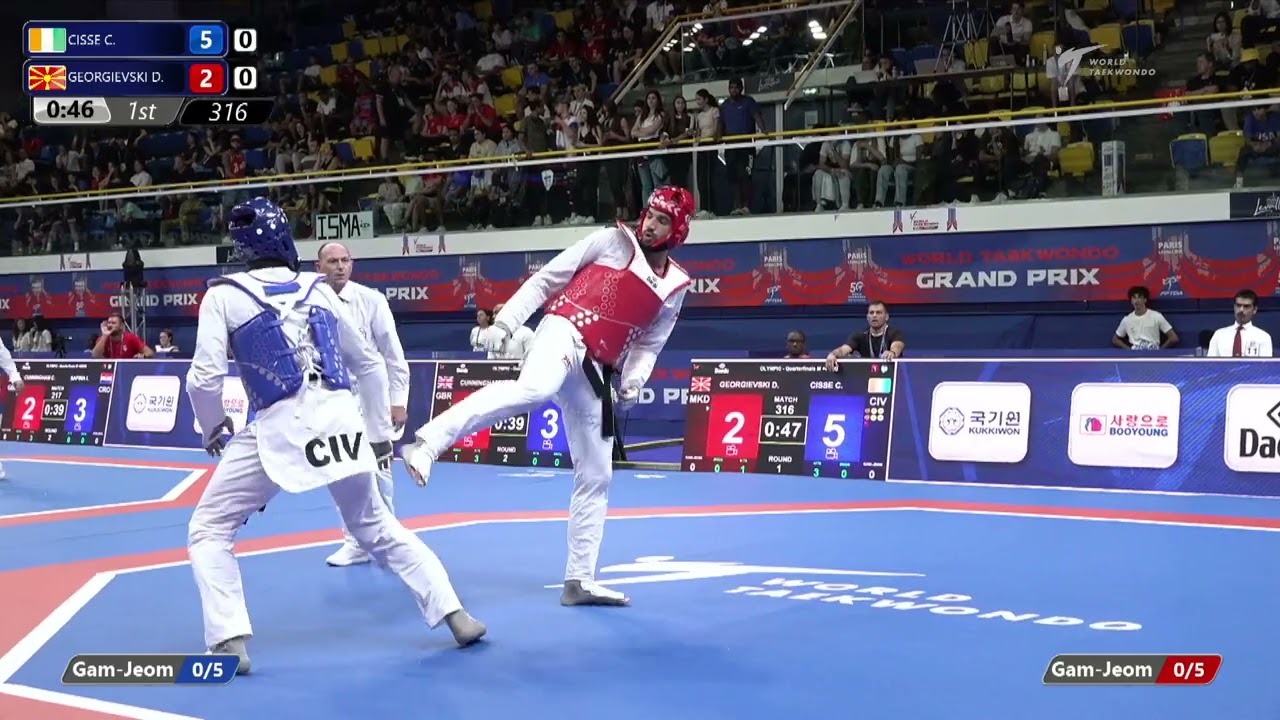 316 Quarterfinals MEN M +80KG CIV CISSE C MKD GEORGIEVSKI D background