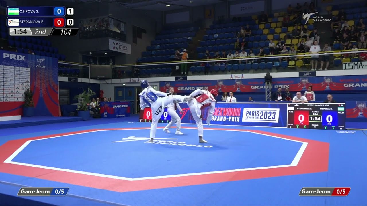 104 Round of 32 WOMEN W +67KG UZB OSIPOVA S AIN STEPANOVA E background