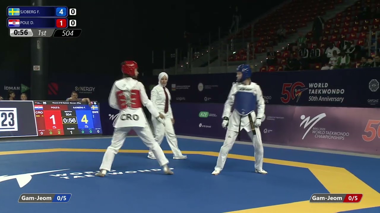 504 R64 Women 67kg SWE SJOBERG F CRO POLE D background