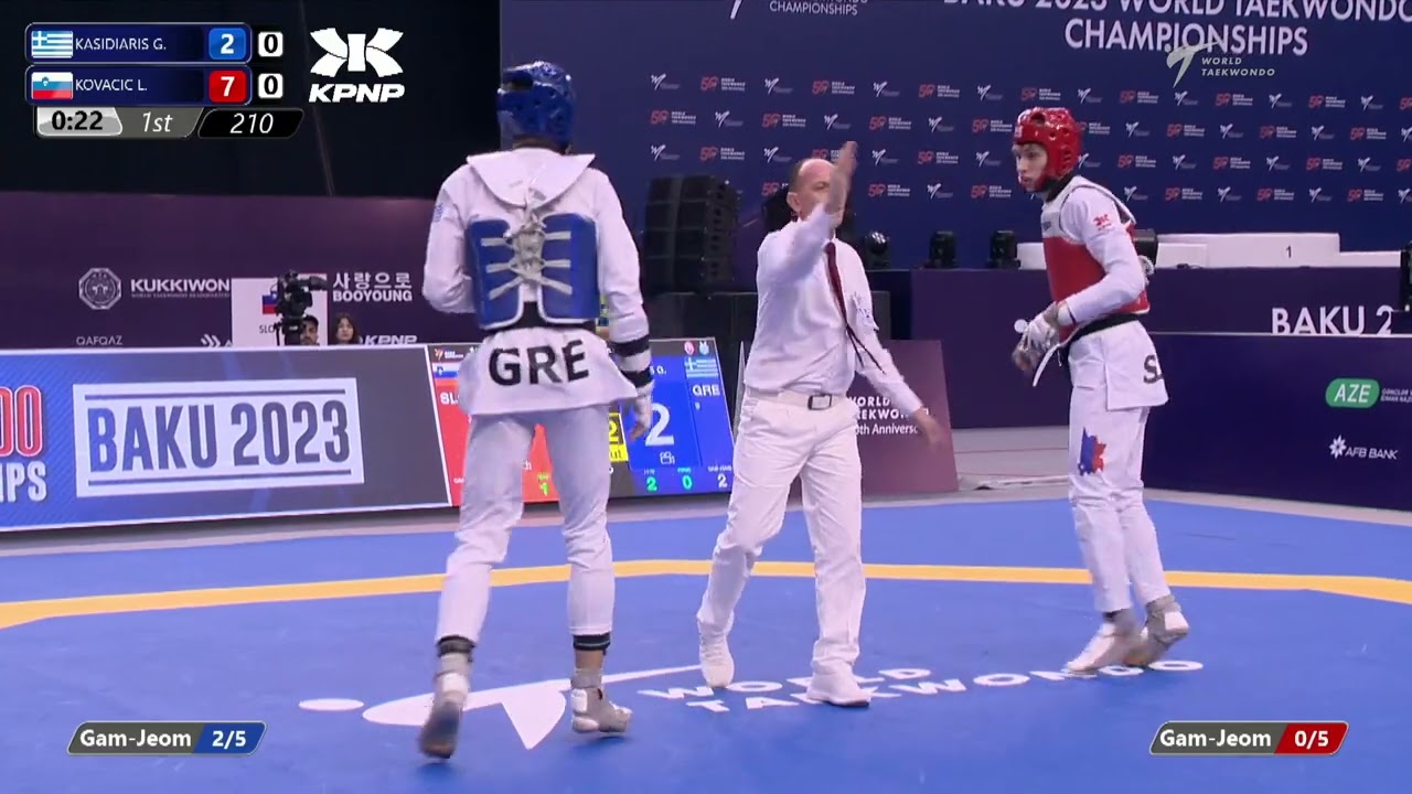 210 R64 Men 74kg GRE KASIDIARIS G SLO KOVACIC L background