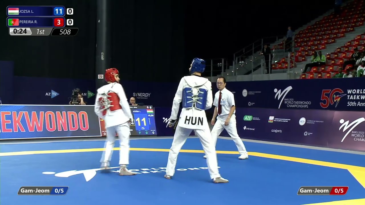508 R64 Men 68kg HUN JOZSA L POR PEREIRA R background