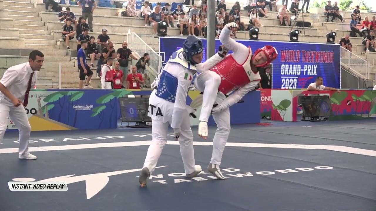 101 Round of 32 MEN M +80KG TUR ATESLI E CAN BERGERON M background