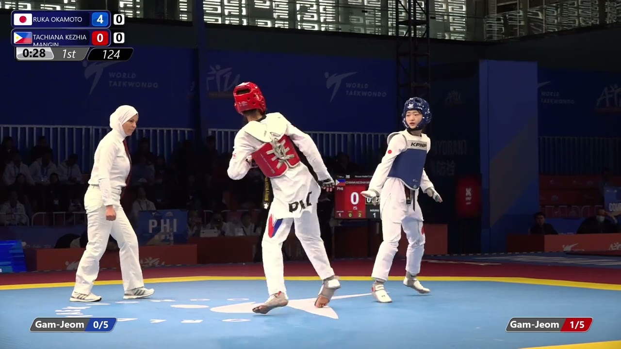124 Bronze Medal Contest W 49kg JPN RUKA OKAMOTO PHI TACHIANA KEZHIA MANGIN background