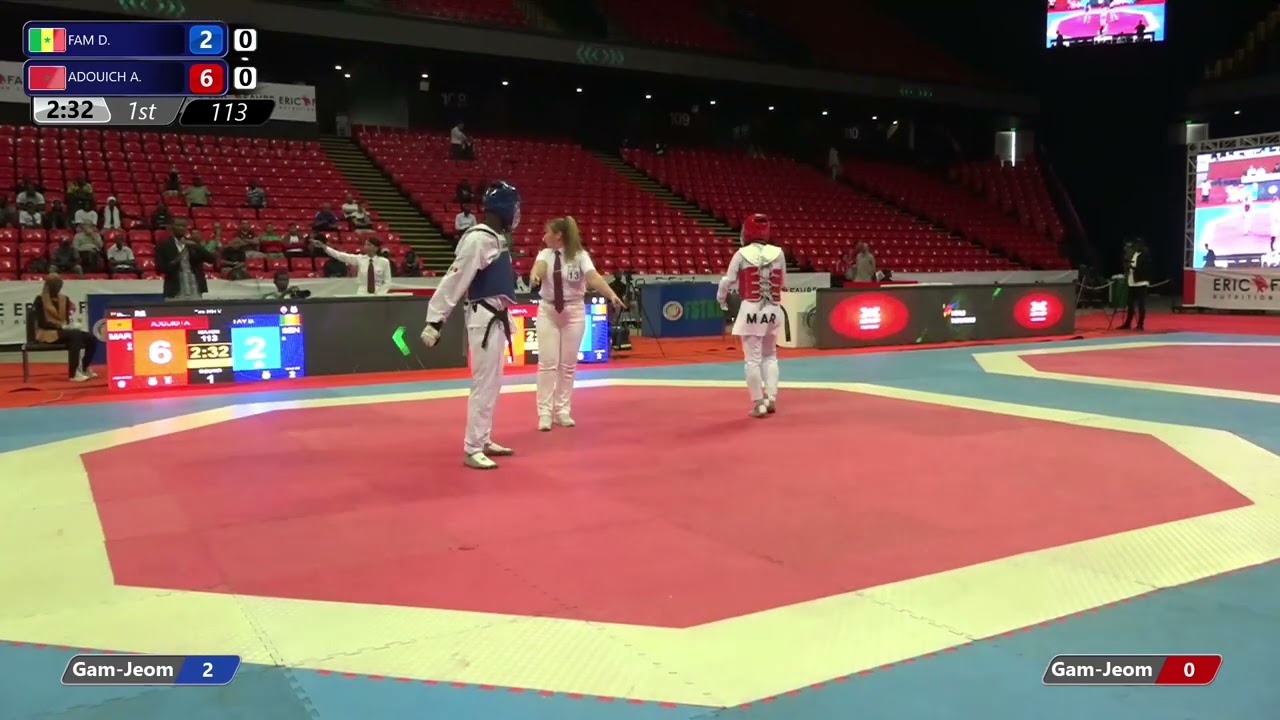 113 K44 F Men 63kg Male Diene FAM Ayoub ADOUICH | African Qualification Tournaments