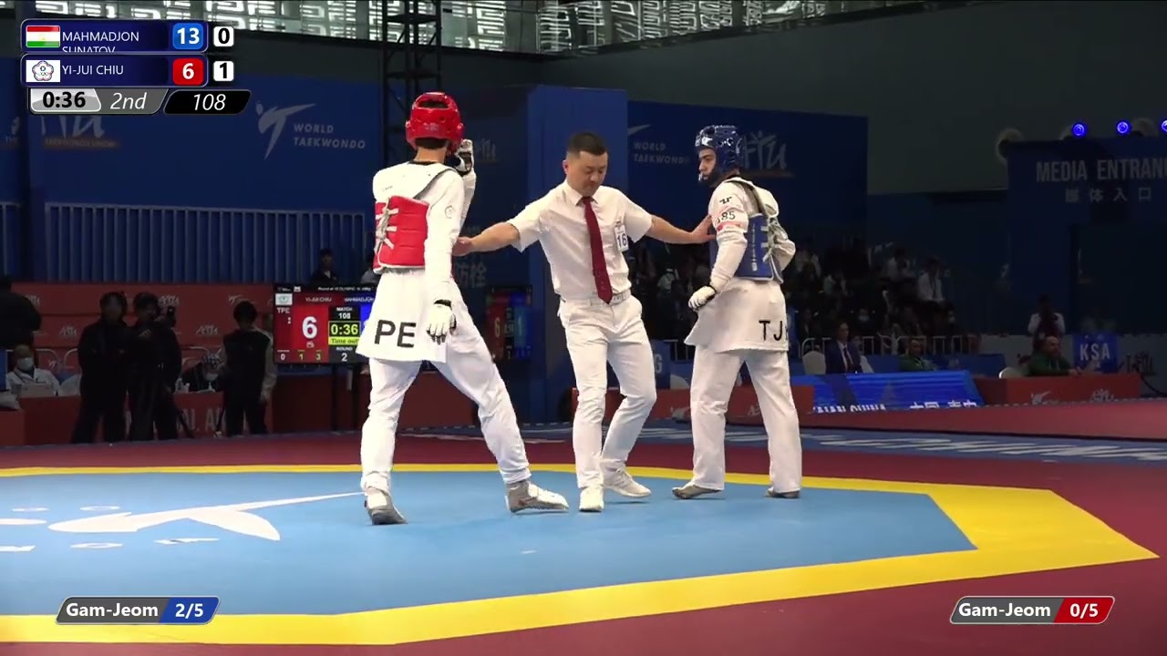 108 Round of 16 M 68kg TJK MAHMADJON SUNATOV TPE YI JUI CHIU