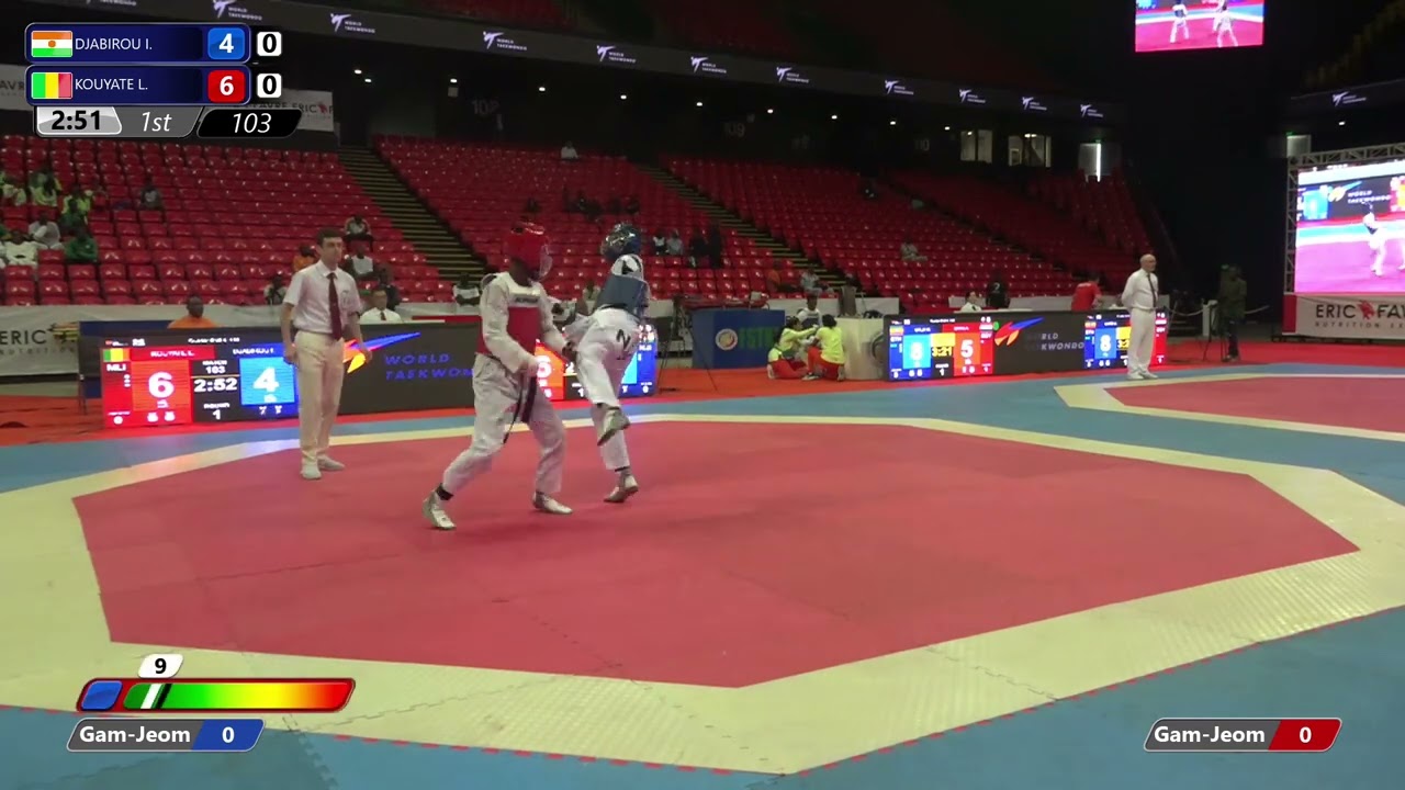 103 K44 QF Men 58kg Male Ide oumarou DJABIROU Lassine KOUYATE | African Qualification Tournaments