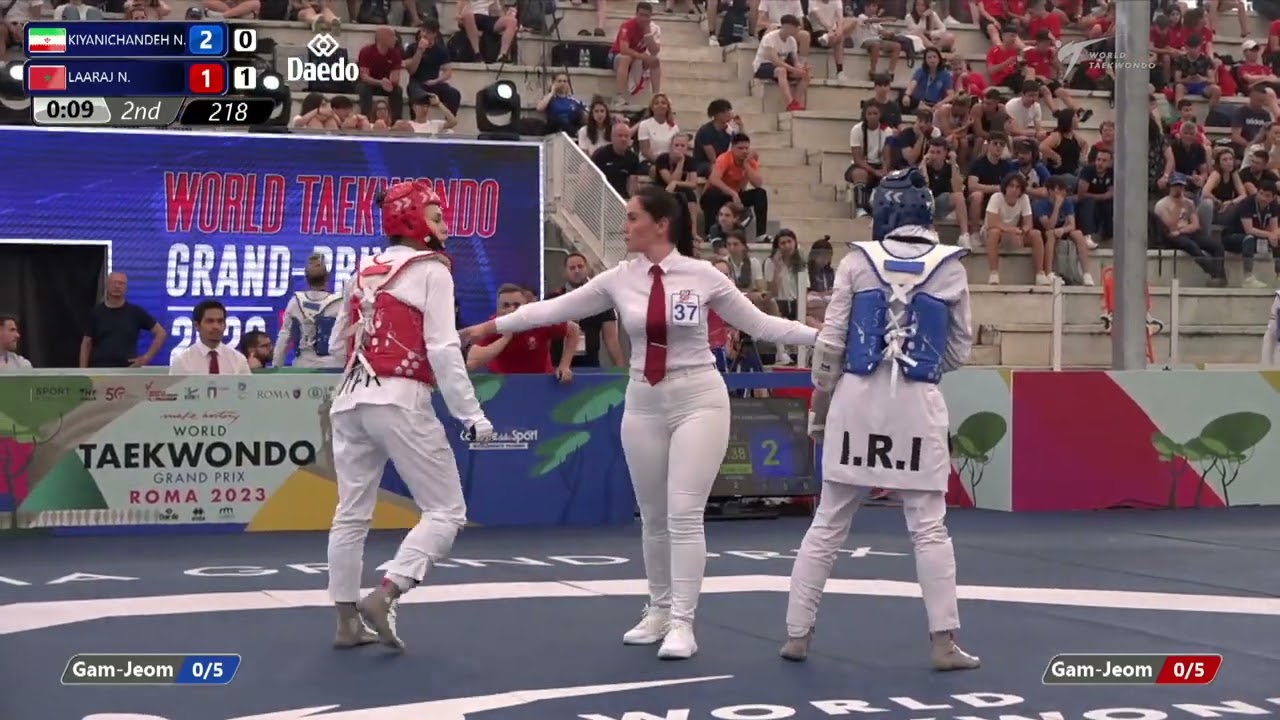 218 Round of 16 WOMEN W 57KG IRI KIYANICHANDEH N MAR LAARAJ N