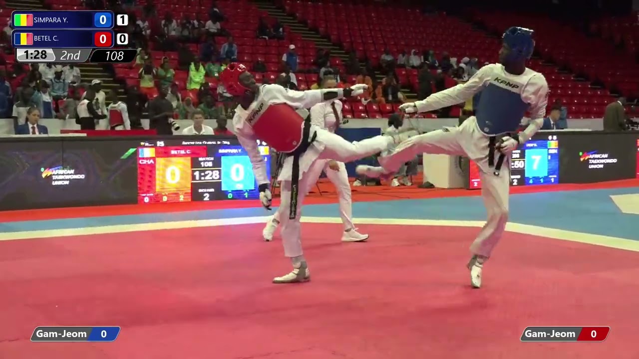 108 Quarter final M 58kg MLI SIMPARA Y CHA BETEL C PGM | African Qualification Tournament background