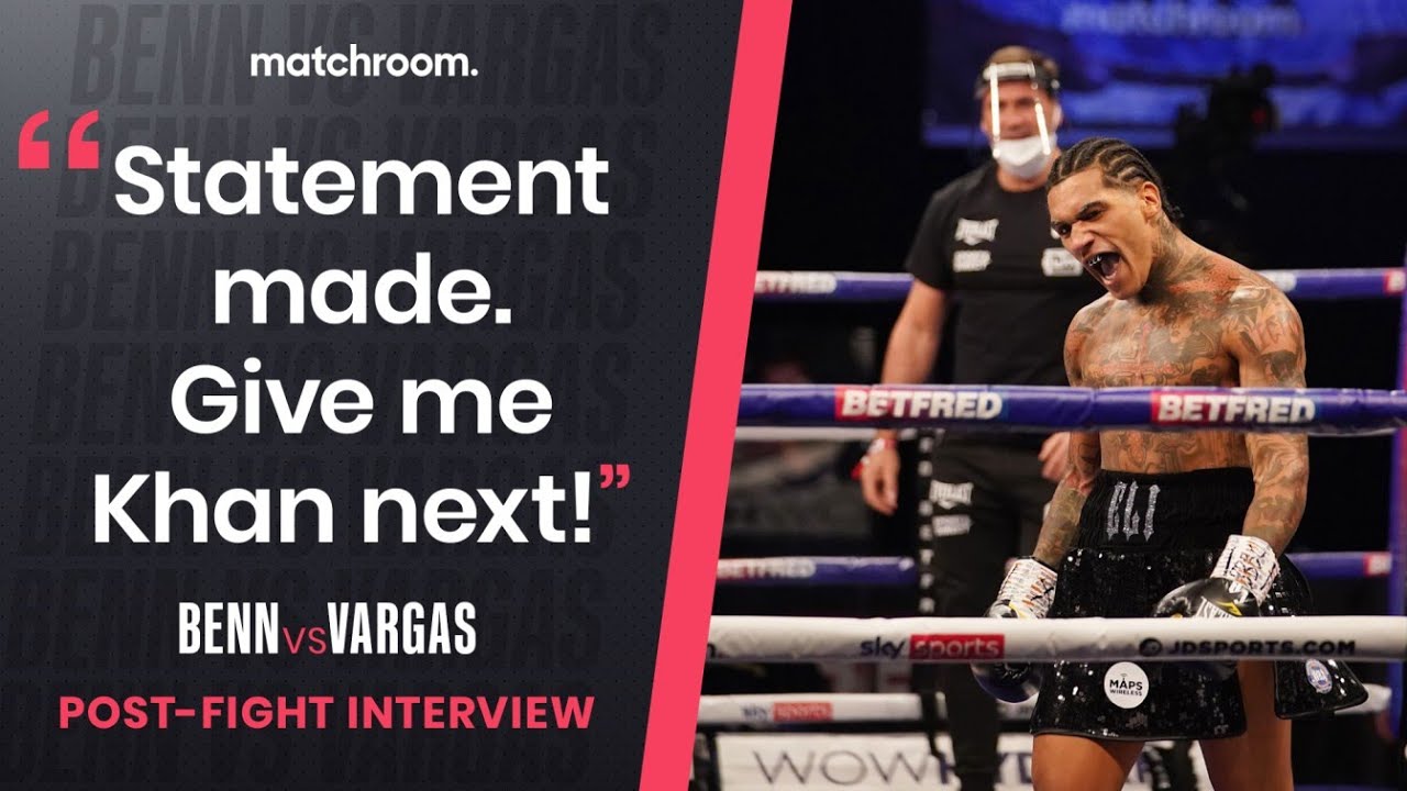 WOW! Conor Benn DESTROYS Sammy Vargas in first round background