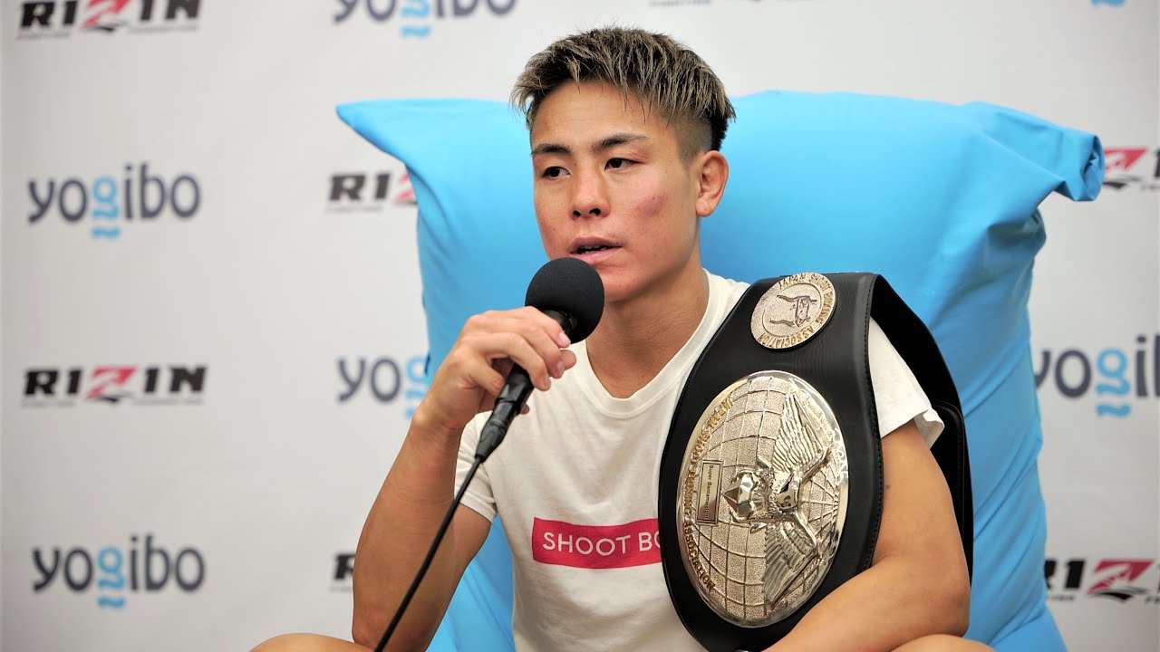 Yogibo presents RIZIN.29 植山征紀 試合後インタビュー background