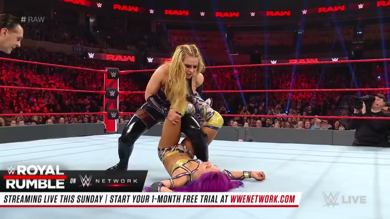 Bayley & Sasha Banks vs. Natalya & Ronda Rousey: Raw, January 21, 2019 background