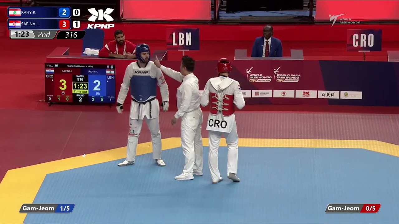 316 Quarter final M +80kg LBN RAHY R CRO SAPINA I