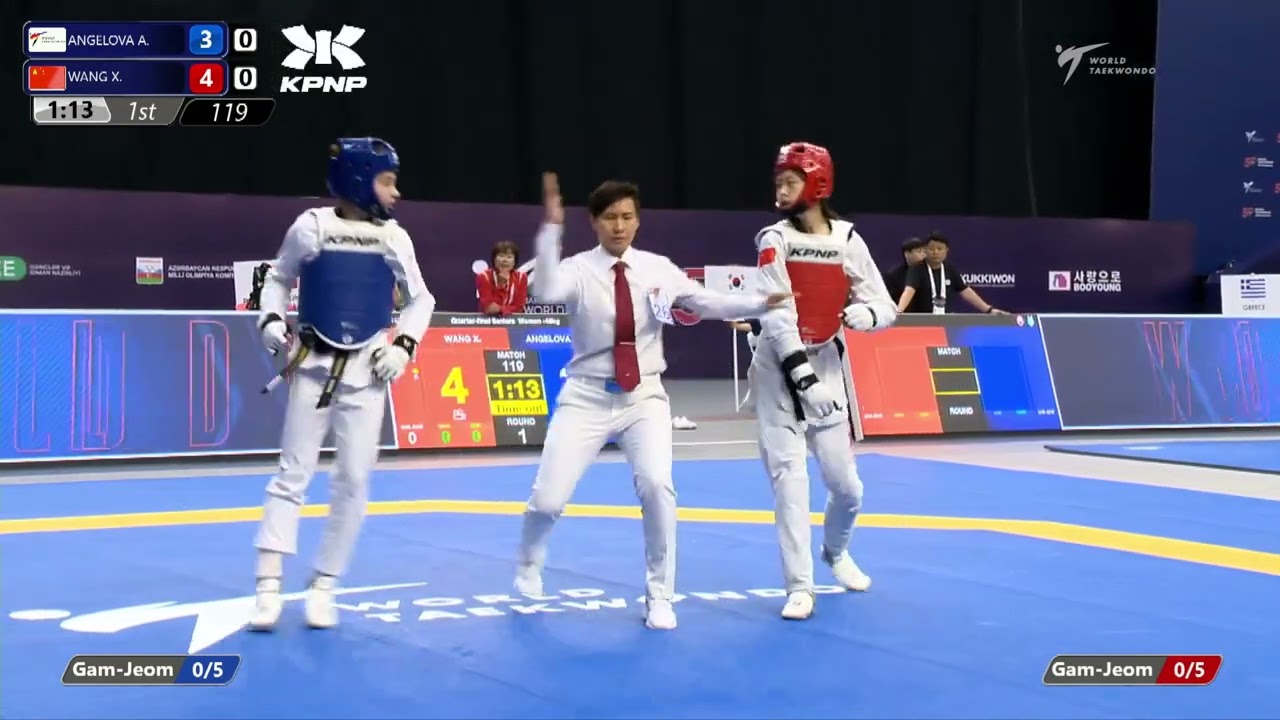 119 Quarter final Women 46kg AIN ANGELOVA A CHN WANG X background