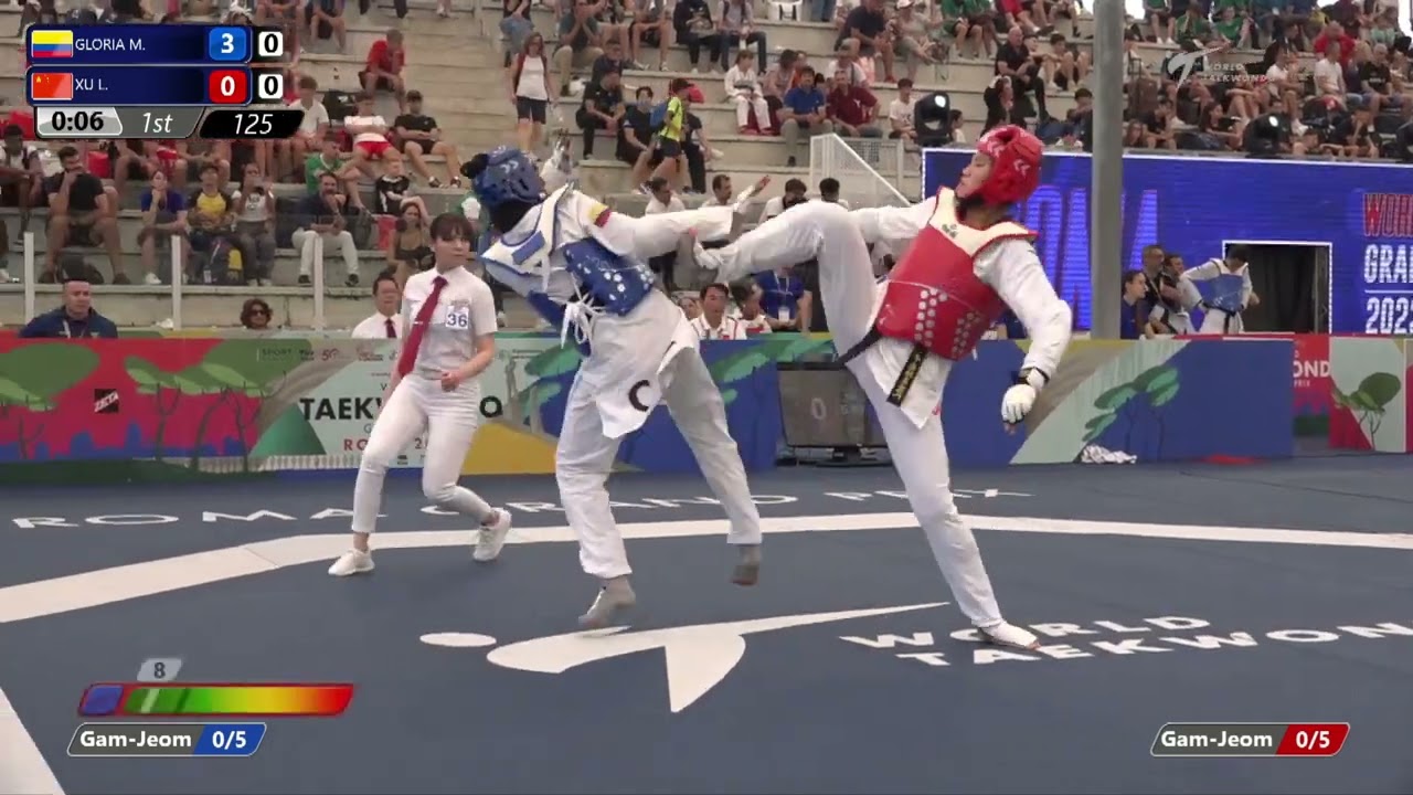 125 QF Women +67kg COL GLORIA Mosquera CHN XU Lei background