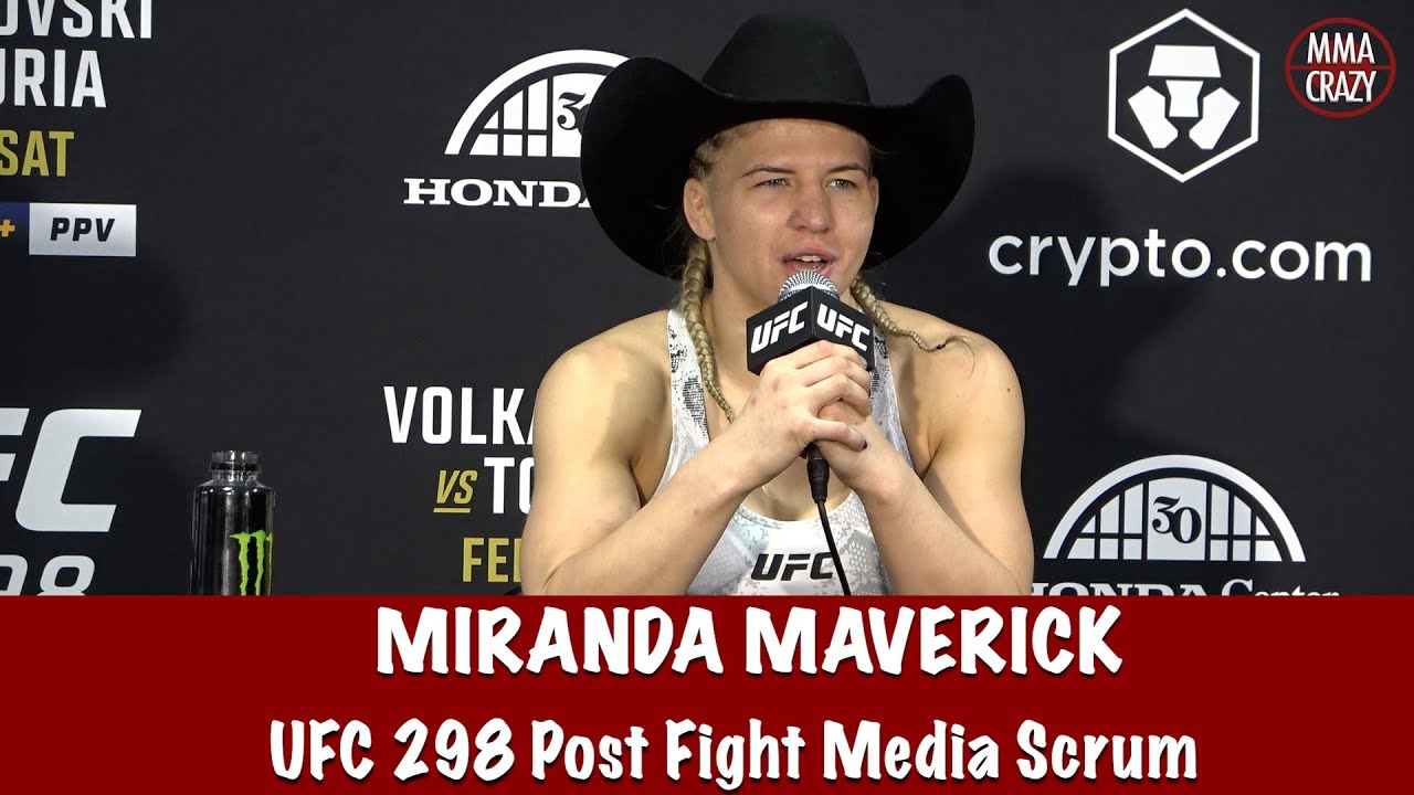 Miranda Maverick responds to Joe Rogan comments & says she deserves ‘cowboy hat’ after win at UFC 29 background