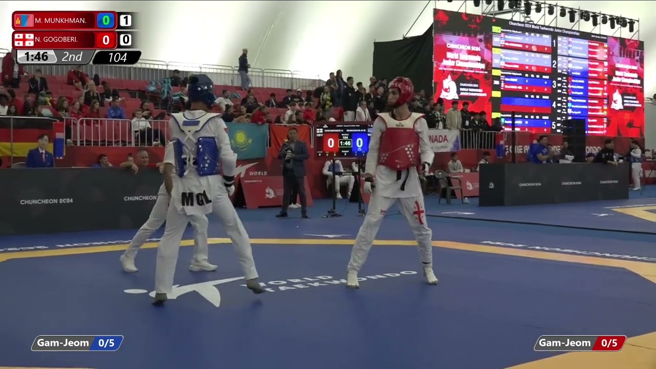 104 Round of 64 Men 73kg MGL M MUNKHMAN GEO N GOGOBERI background