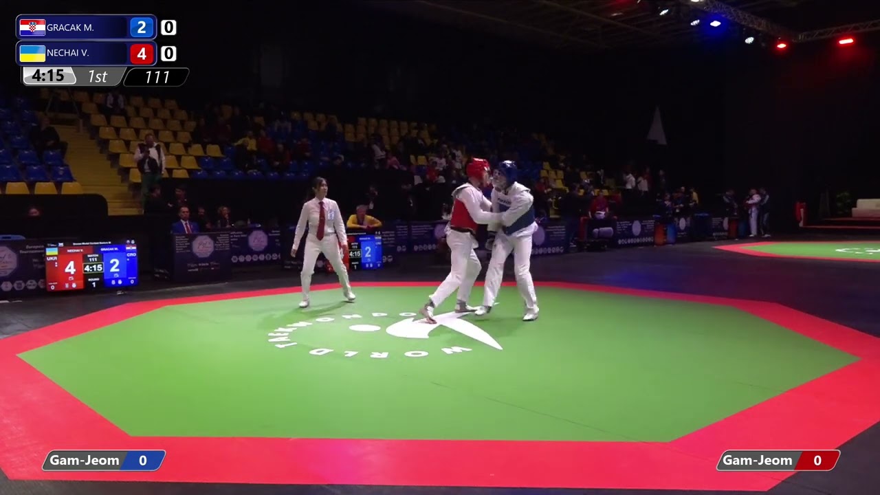 111 K44 Bronze Medal Contest CRO GRACAK M UKR NECHAI V backdrop