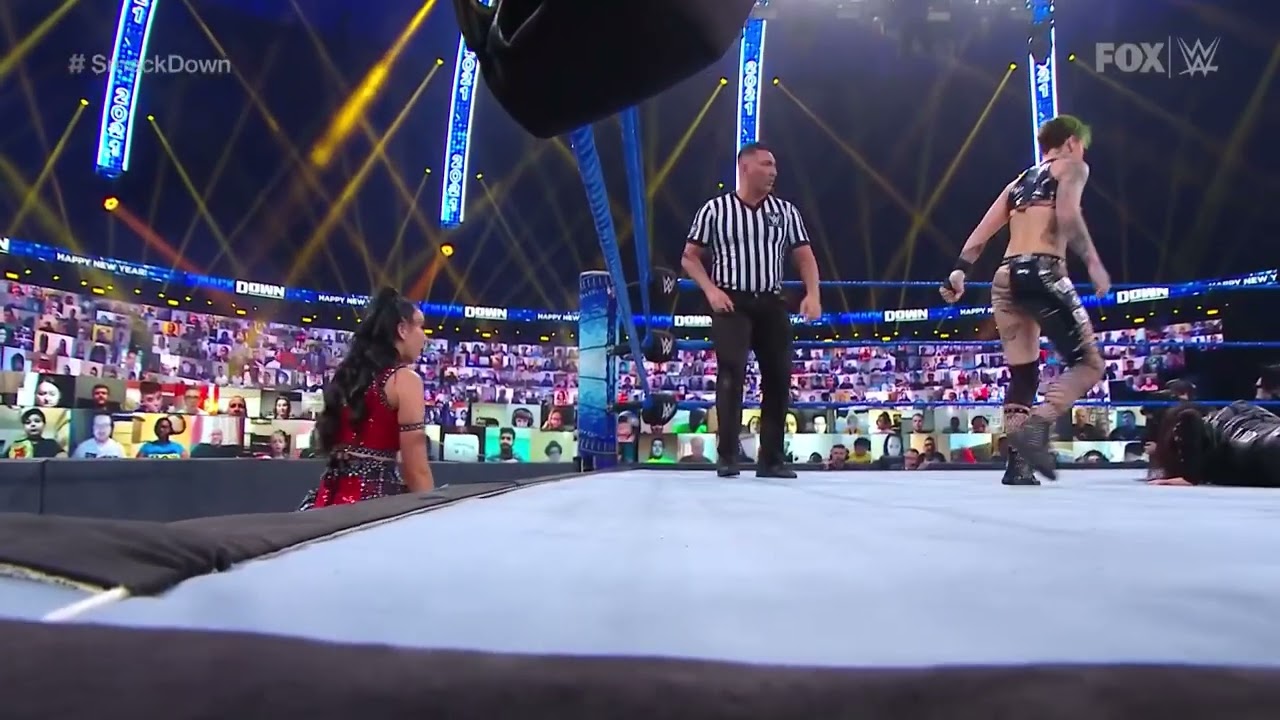 The Riott Squad vs. Natalya & Tamina: SmackDown, Jan. 1, 2021 background