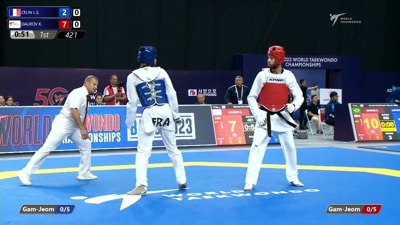 421 Quarter final Men 74kg FRA CELIN L S AIN DAUROV K background