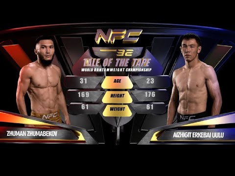 ГЛУХОЙ НОКАУТ ОТ НОВОГО ЧЕМПИОНА NFC В ЛЕГЧАЙШЕМ ВЕСЕ | ZHUMAN ZHUMABEKOV VS AIZHIGIT ERKEBAI UULU background