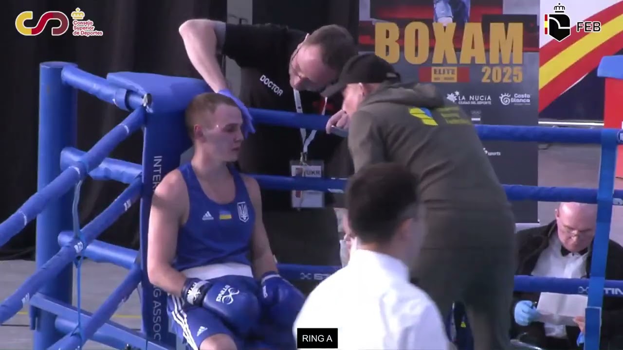 Mikey O'Sullivan (WAL) vs. Oleh Chuliacheiev (UKR) Boxam Tournament 2025 (57kg) background