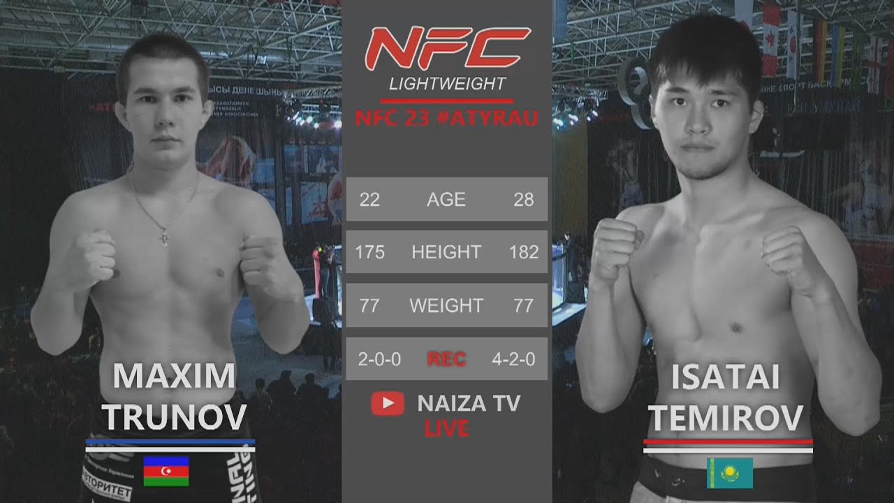 Титульный бой NFC23 TRUNOV vs TEMIROV background
