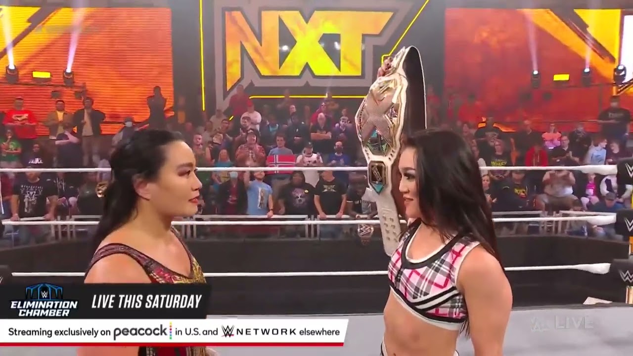 Meiko Satomura and Roxanne Perez agree to championship match: NXT, Feb. 14, 2023 backdrop