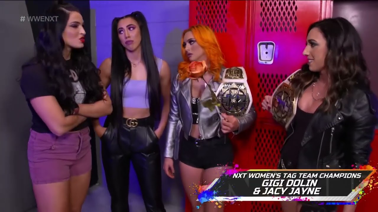 Toxic Attraction attempt to divide Persia Pirotta & Indi Hartwell: WWE NXT 2.0, February 08, 2022 background