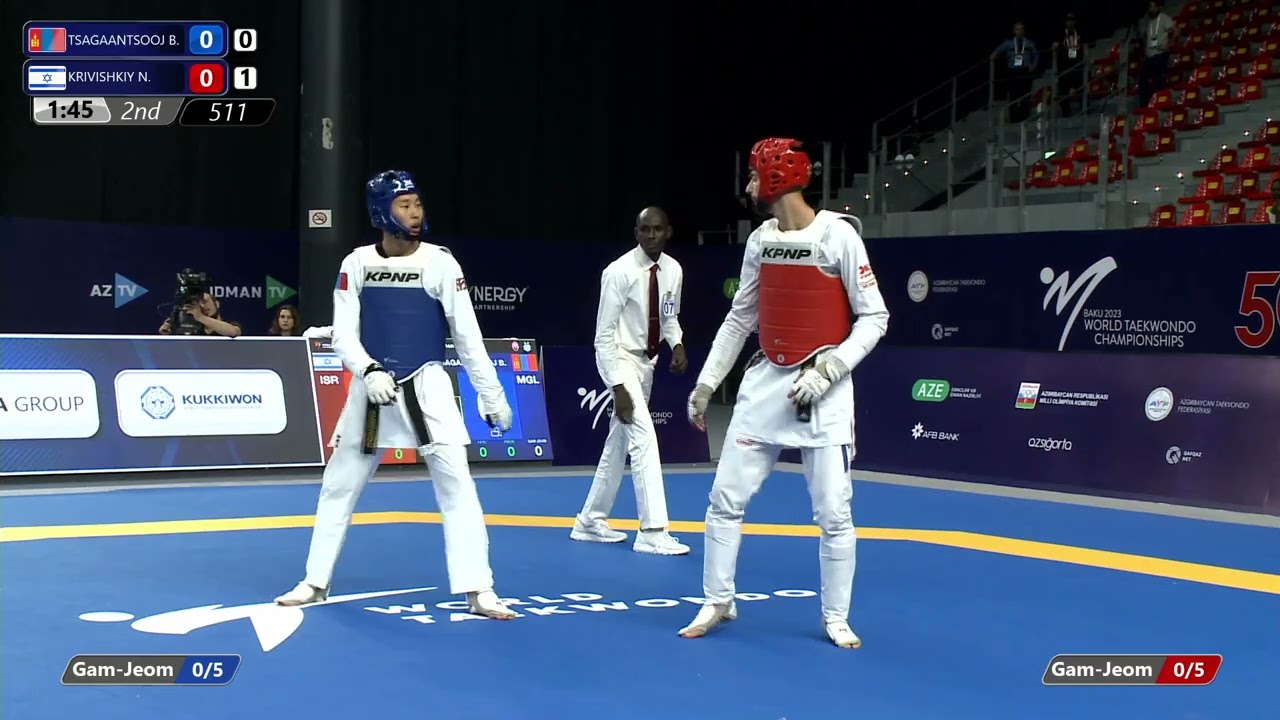511 R64 Men 68kg MGL TSAGAANTSOOJ B ISR KRIVISHKIY N