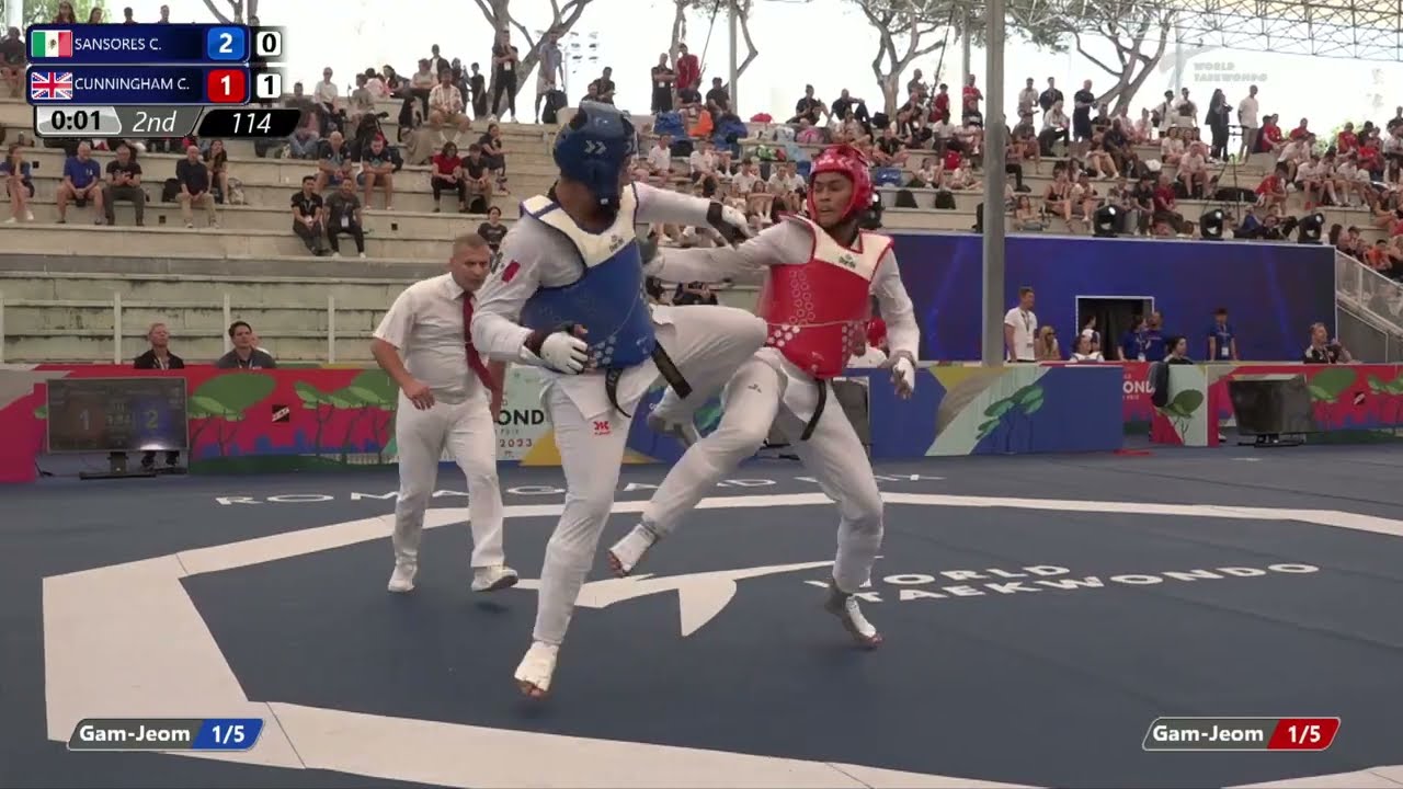 114 Round of 16 MEN M +80KG MEX SANSORES C GBR CUNNINGHAM C