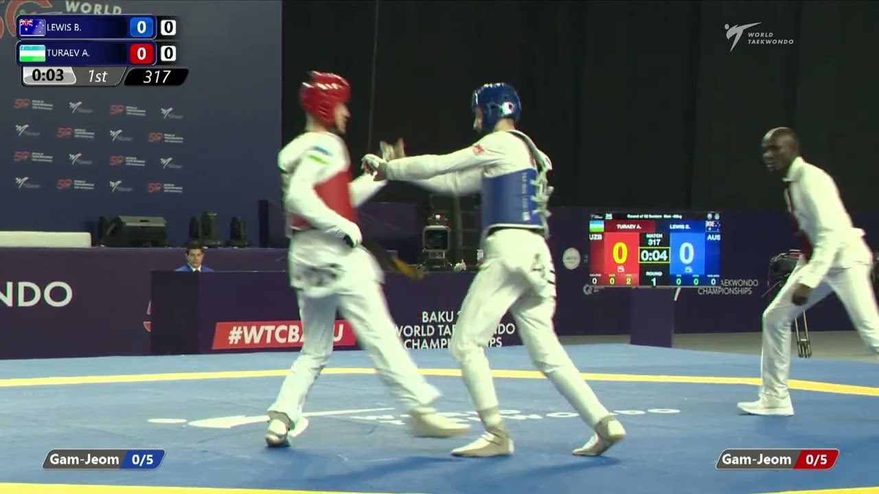 317 R32 Men 58kg AUS LEWIS B UZB TURAEV A background