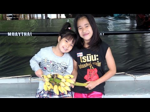 กินกล้วยก่อนซ้อมเช้าจ้าMuaythai Training!バナナ採れたよー!朝練! background