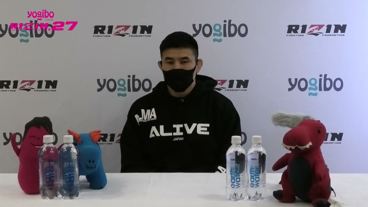 Yogibo presents RIZIN 27 久米鷹介 試合前インタビュー background