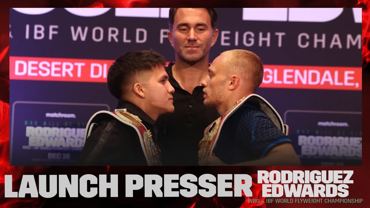 Bam Rodriguez v Sunny Edwards Launch Press Conference background