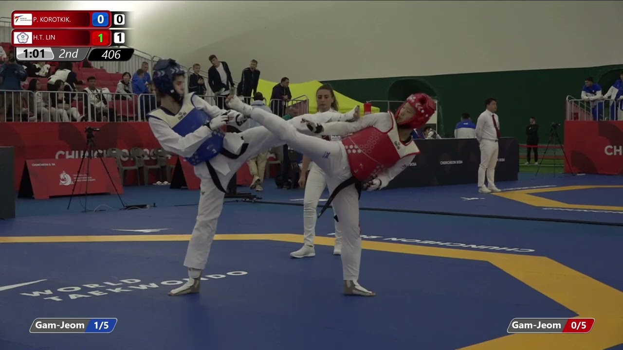 406 Round of 64 Women 63kg AIN P KOROTKIK TPE H T LIN