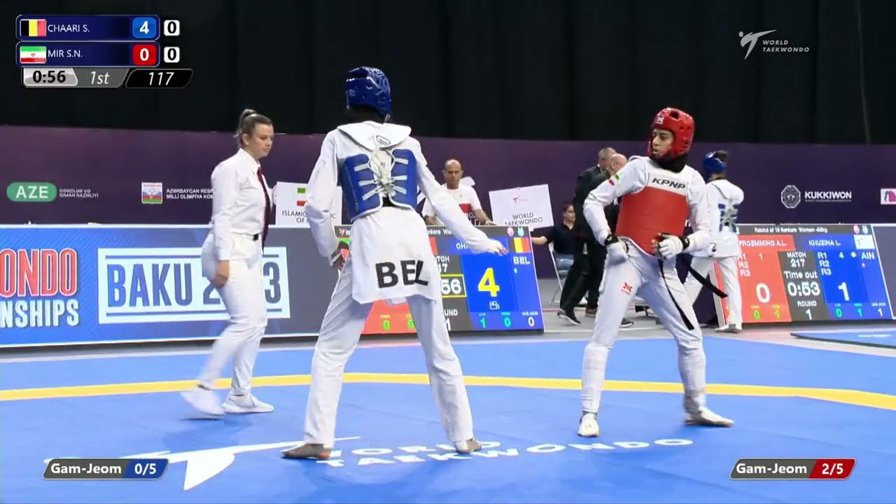 117 Round of 16 Women 62kg BEL CHAARI Sarah IRI MIR NOOROLLAHI Seyedeh narges