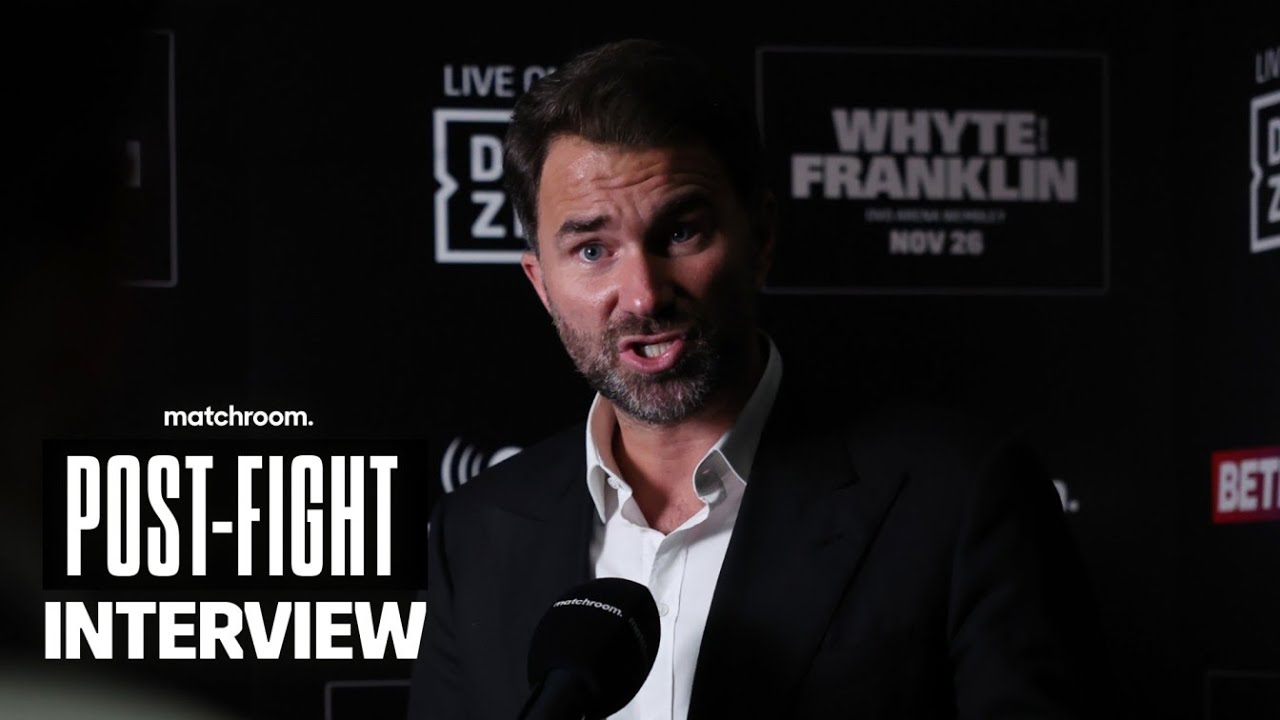 "It was close!" - Eddie Hearn talks Dillian Whyte vs Jermaine Franklin background