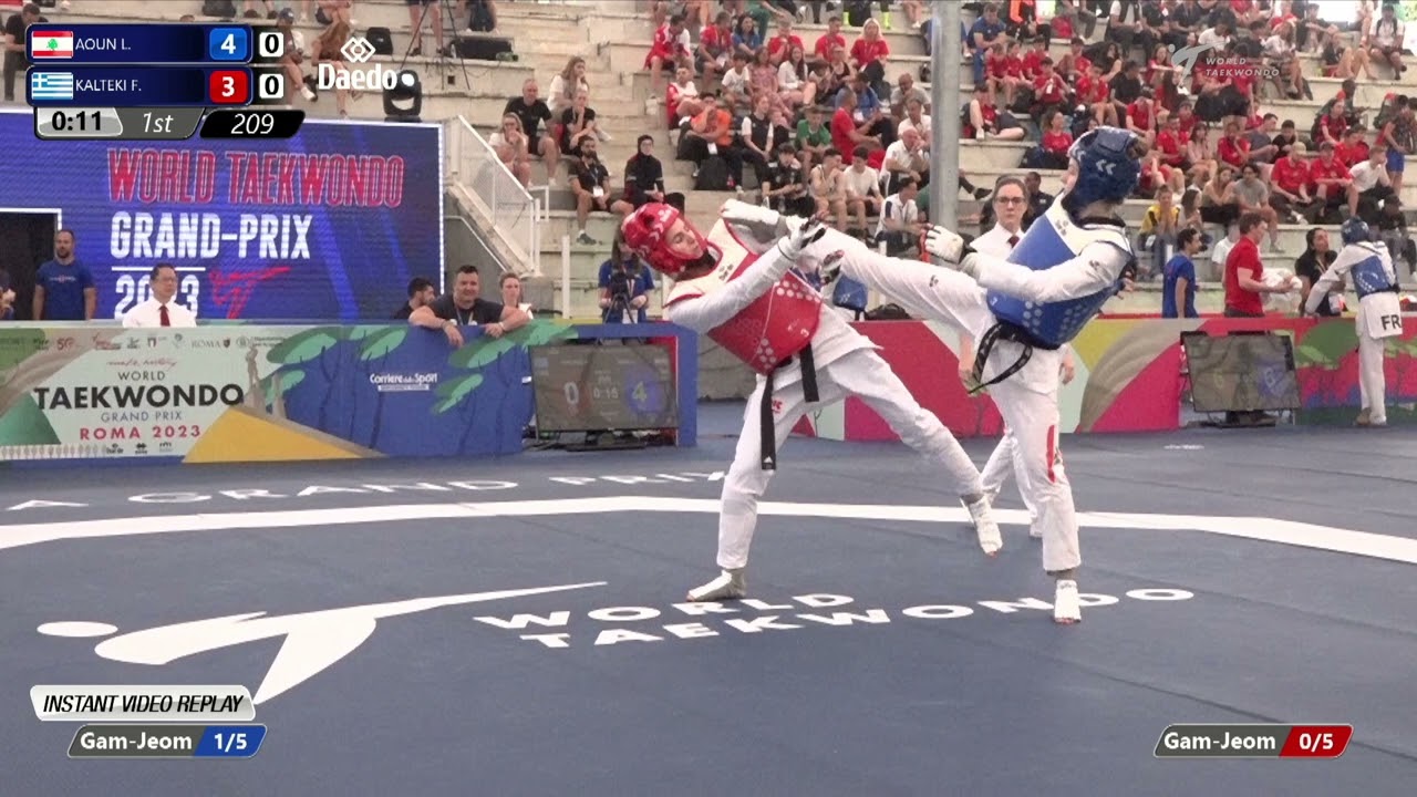 209 Round of 32 WOMEN W 57KG LBN AOUN L GRE KALTEKI F background