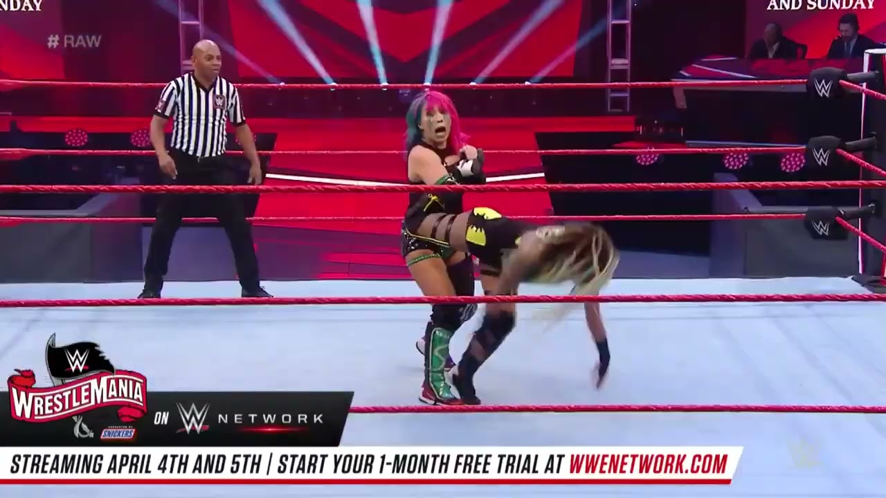 Asuka vs. Kayden Carter: Raw, March 30, 2020 background