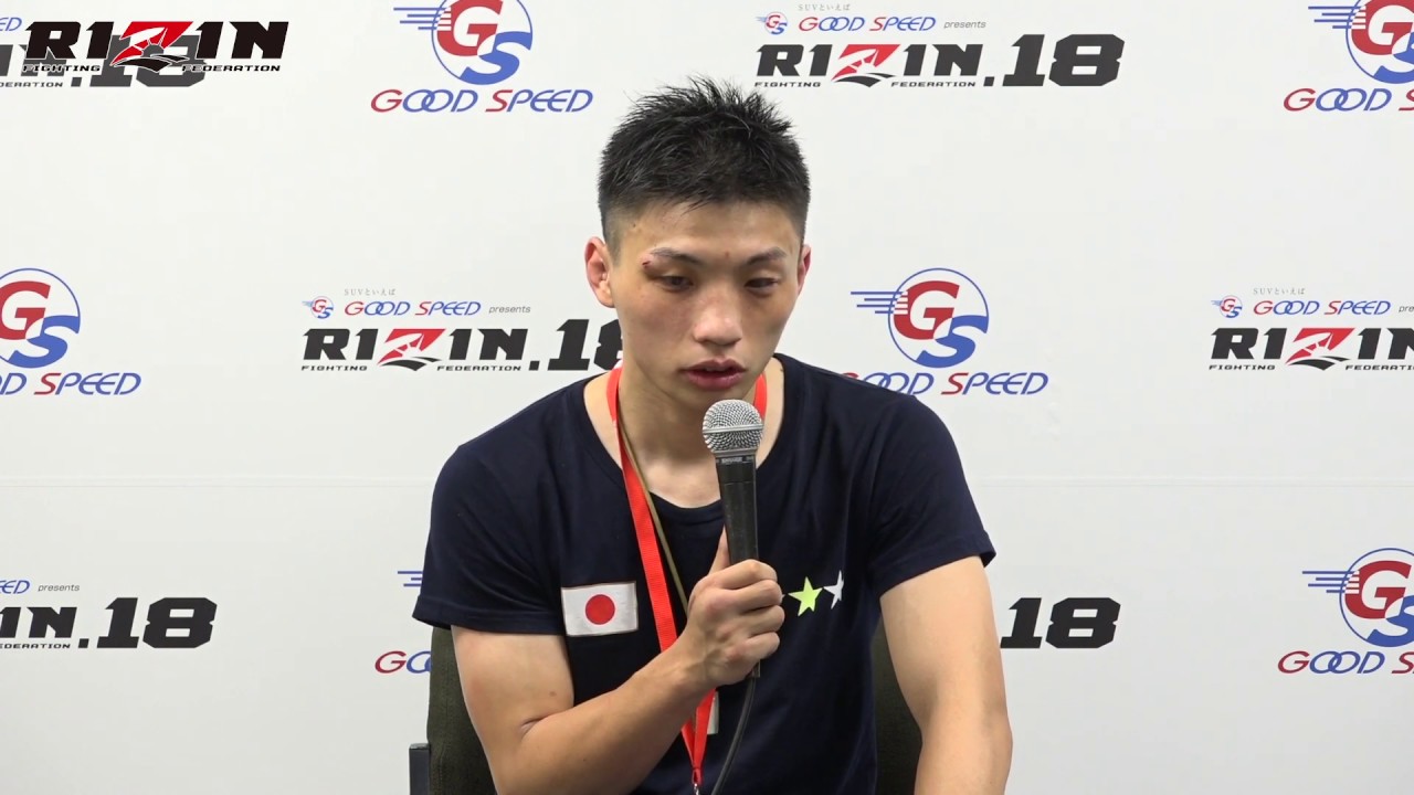 大﨑一貴 GOOD SPEED presents RIZIN.18 試合後インタビュー background