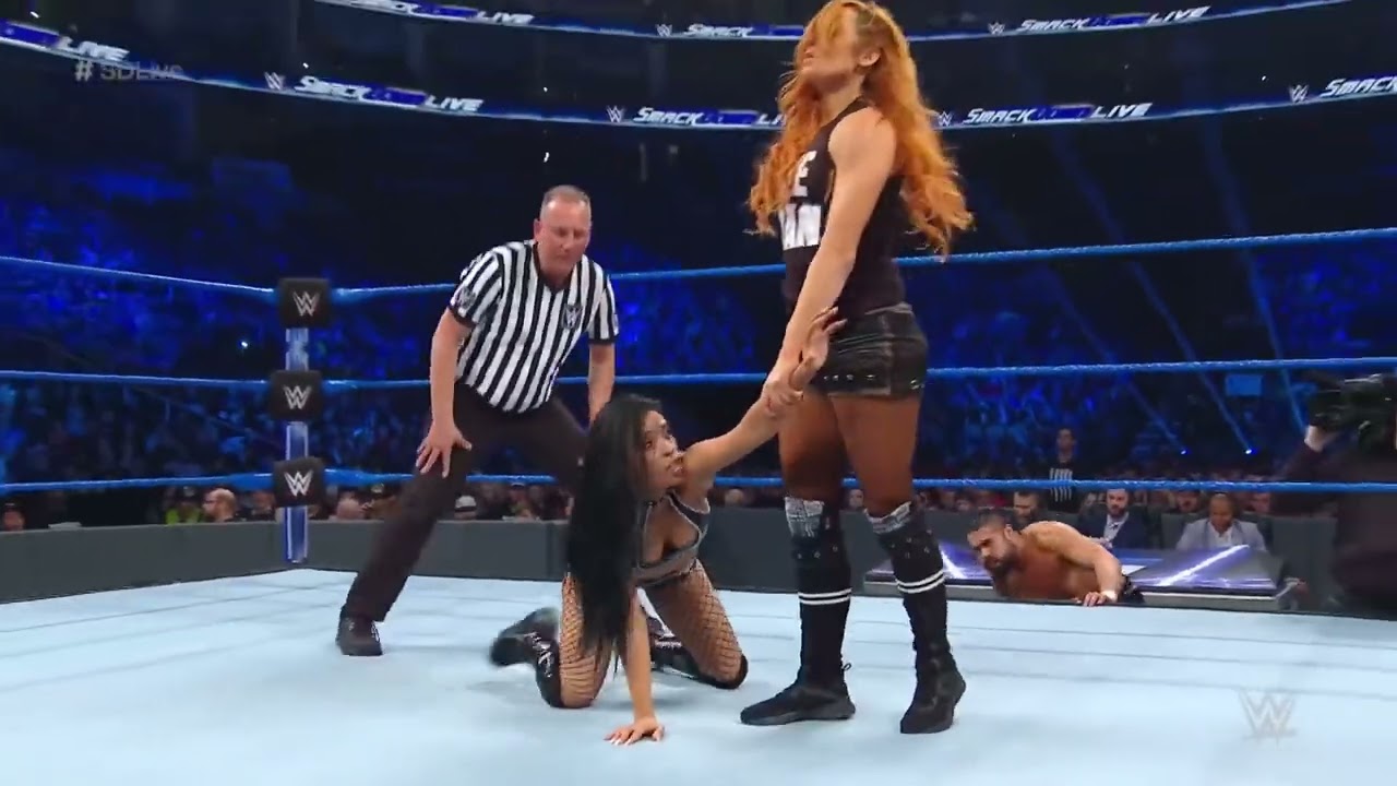 Lynch & Cena vs. Vega & Almas - Mixed Tag Team Match: SmackDown LIVE, January 01, 2019 background