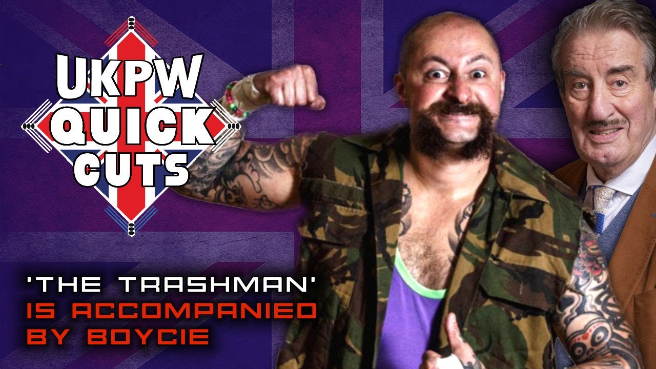 'The Trashman' accompanied to the ring by Boycie background